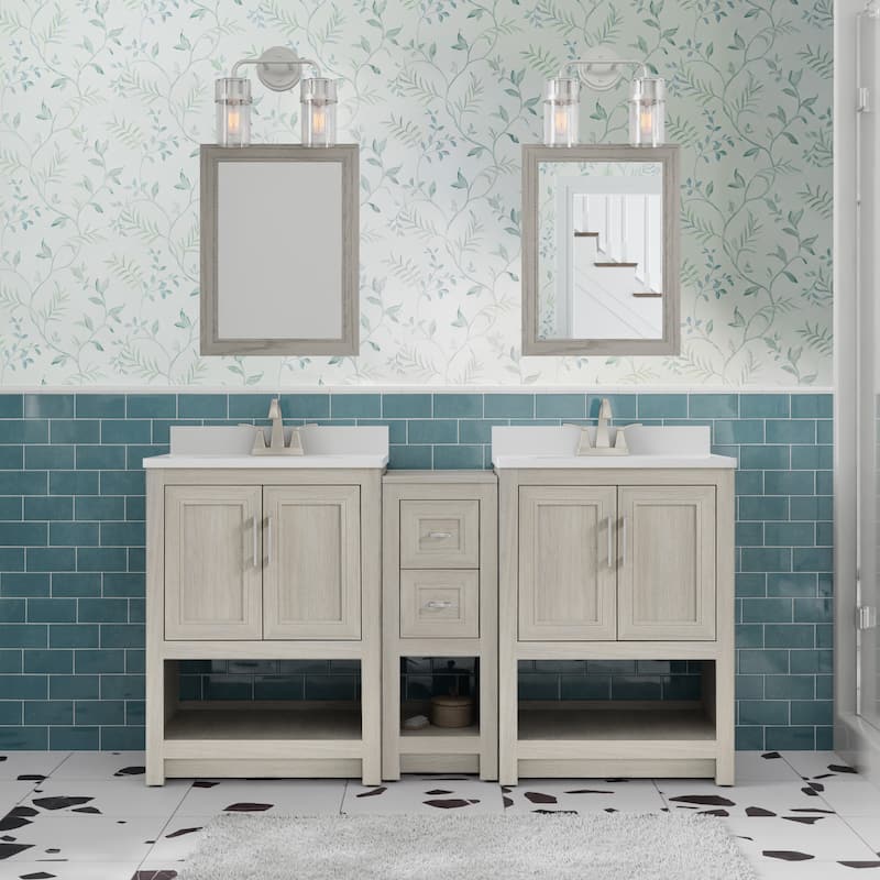 Blakely Double Vanity with Mirror and 12-inch Cabinet