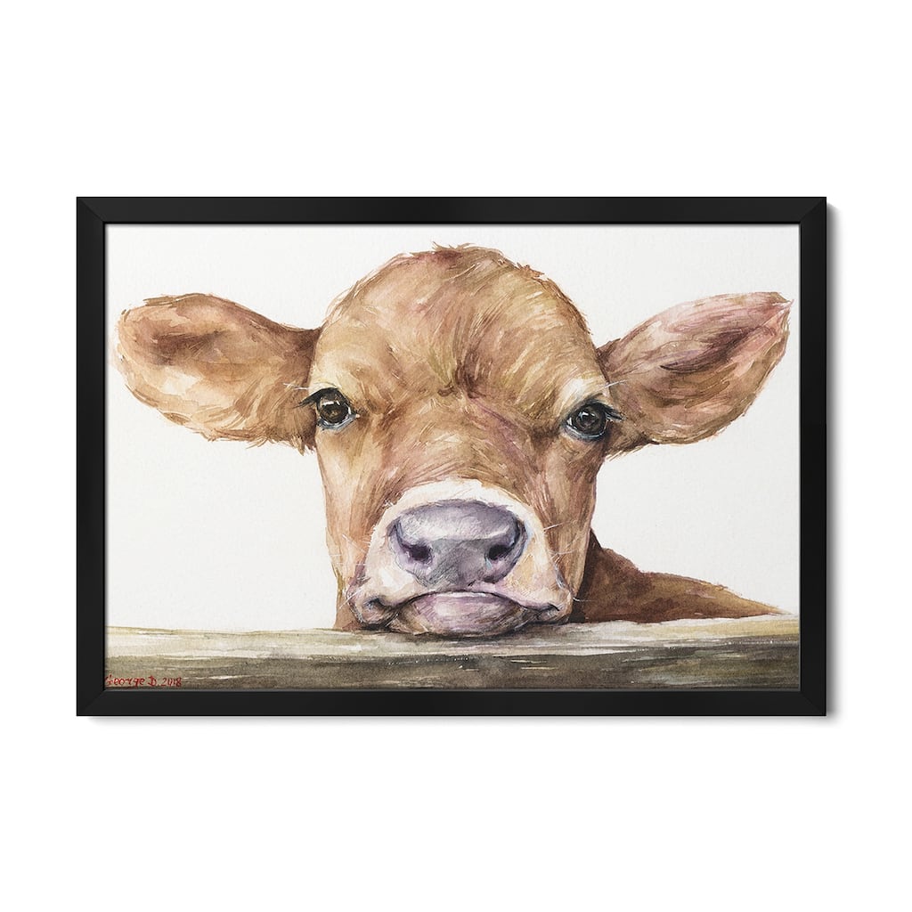 Calf Premium Framed Poster by George Dyachenko