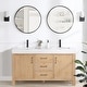 preview thumbnail 5 of 99, Leon 60 in. Double Bathroom Vanity with Composite Stone Top