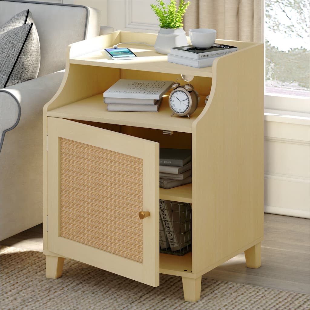 2-Pack Farmhouse Charging Nightstands