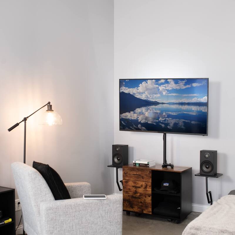 Extra Tall TV Floor Stand for 13 to 50 inch Screens, LED OLED 4K Smart