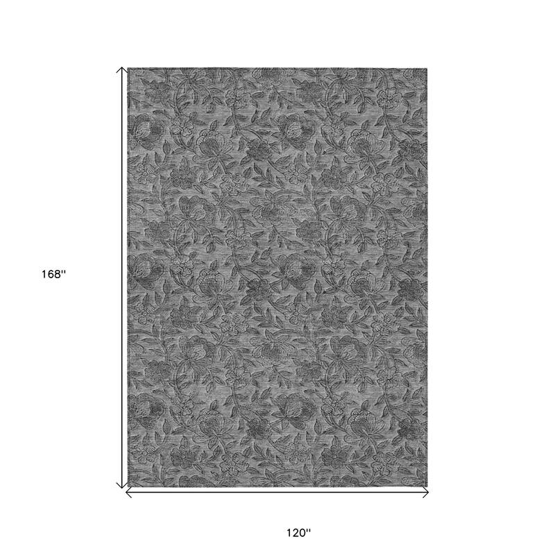 HomeRoots Floral Transitional Rectangle Outdoor Rug