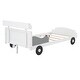 preview thumbnail 25 of 34, Car-Shaped Platform Bed Pine Wood Platform Bed with Headboard and Footboard Storage Shelves for Girls, Boys Bedroom