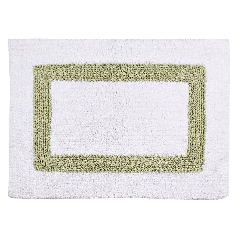 Better Trends Hotel Collection in Race Track 100% Cotton Super Absorbent Reversible Double Sided Machine Washable Bath Mat Rug