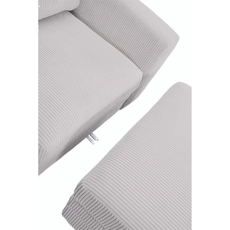 5 PCS Corduroy Flexible Combination Sectional Sofa Couch