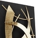 preview thumbnail 14 of 30, Gold Metal Dimensional Abstract Wall Decor with Black or White Wood Backing (Set of 2)