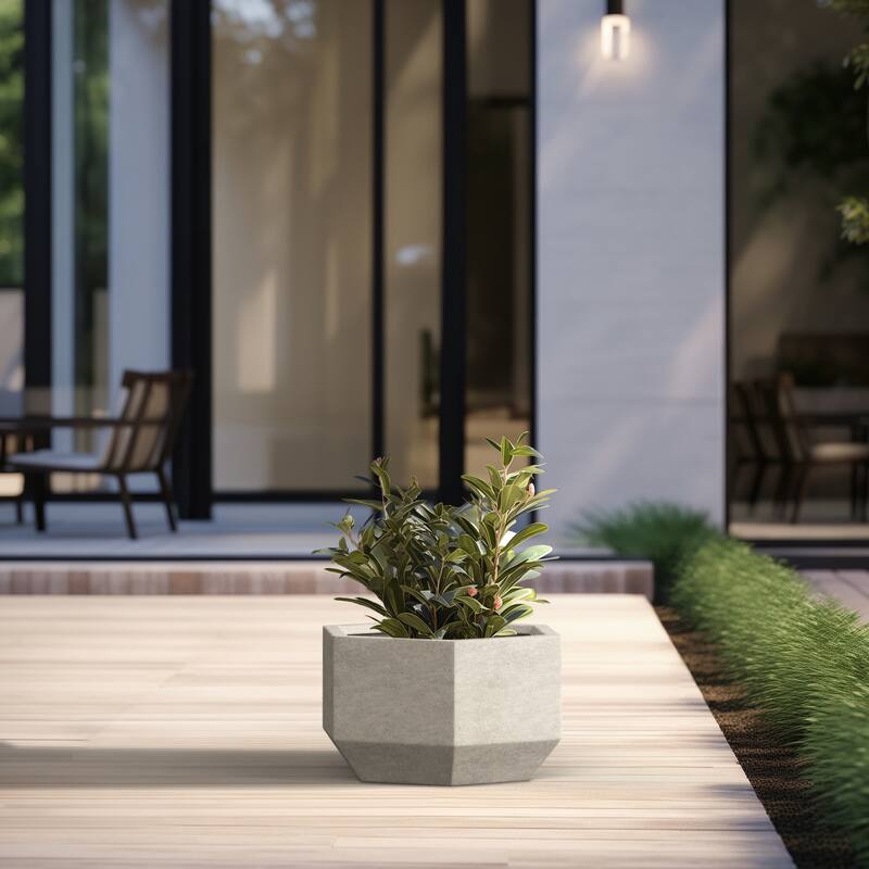 Concrete Geometric Plant Pots / Large Indoor and Outdoor flower Planters