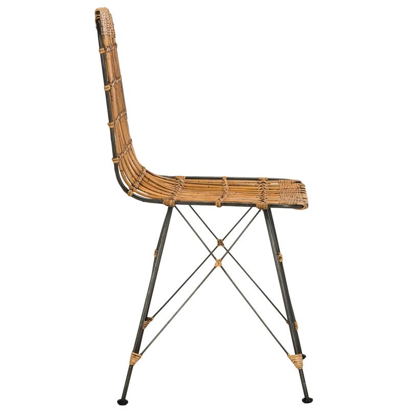 SAFAVIEH Innocenta Wicker Croco Brown Dining Chair (Set of 2) - 18.1" x 19.7" x 33.7" - 18Wx20Dx34H