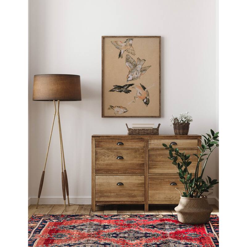 ECARPETGALLERY Hand-knotted Melis Red Wool Rug - 5'4 x 7'6