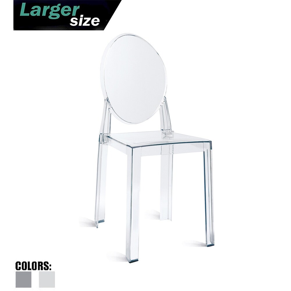 Shop 2xhome Larger Clear Plastic Armless Side Chairs Crystal Designer For Wedding Kitchen Desk Home Office Outdoor Uv Indoor On Sale Overstock 20876424 Smoke