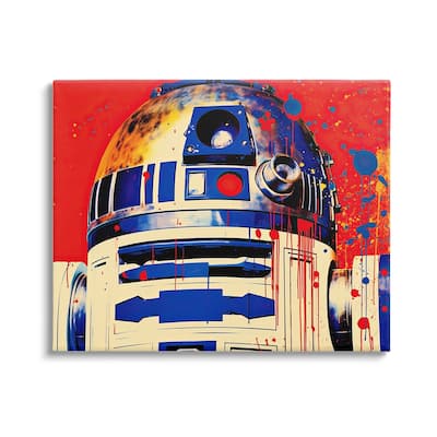 Stupell Urban Paint Splatter Robot Canvas Wall Art Design by Birch&Ink