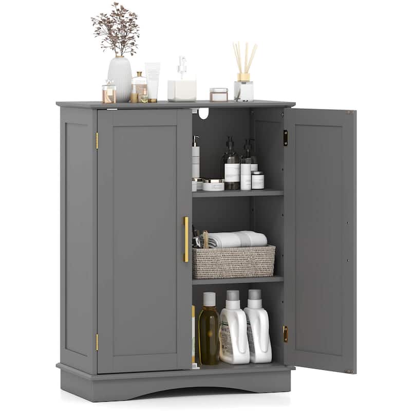 Costway Floor Storage Cabinet Modern Storage Organizer with Adjustable - See Details