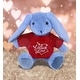 preview thumbnail 4 of 4, DolliBu I LOVE YOU Super Soft Baby Blue Rabbit Plush with Red Shirt - 8 inches