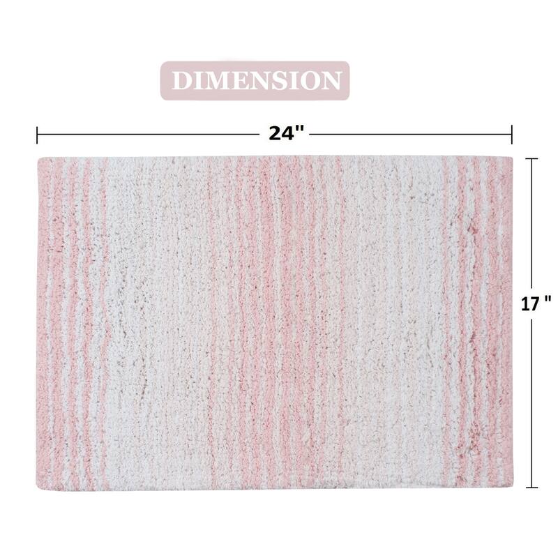 Gradiation Collection Absorbent Cotton Machine Washable Bath Rug
