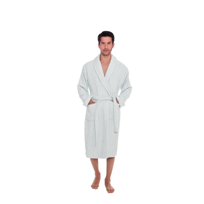 Ozan Premium Home Chevron Luxury Collection 100% Turkish Cotton Unisex Bathrobe