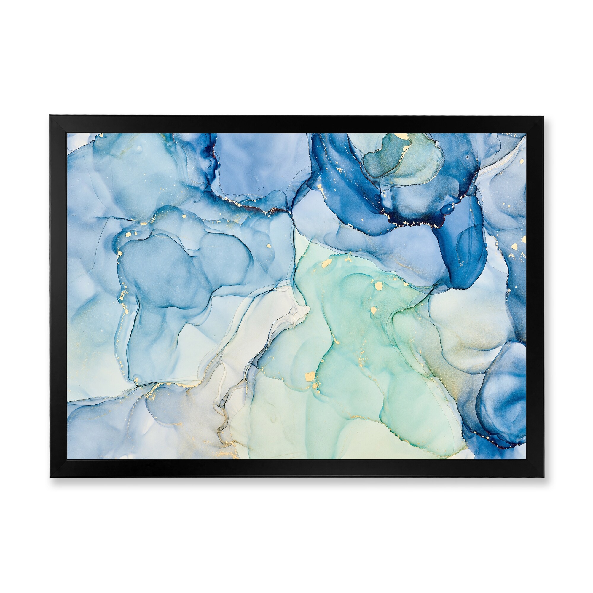 LV Blue Art Wood Print by DG Design - Pixels