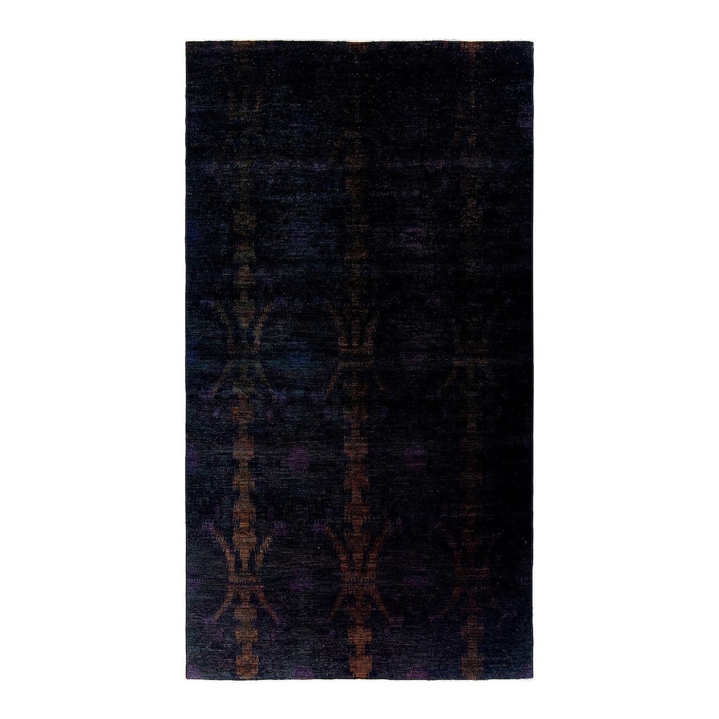 Vibrance, One-of-a-Kind Hand-Knotted Area Rug - Black, 7' 10" x 14' 4" - 7' 10" x 14' 4"