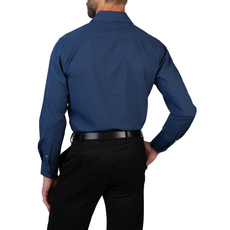 Lucky Brand Men's Printed Stretch Slim Fit Dress Shirt