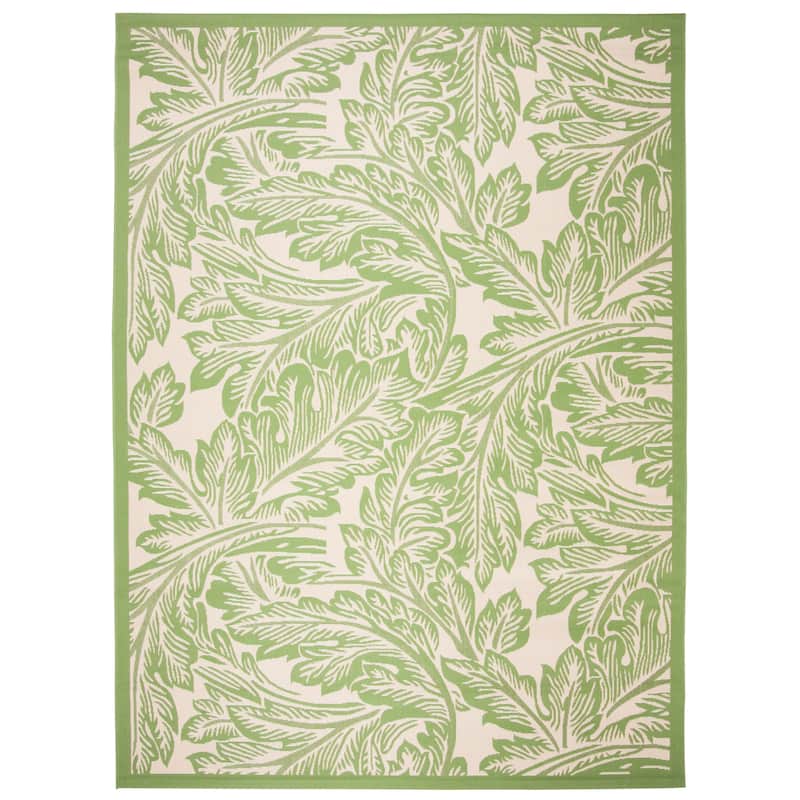 SAFAVIEH Courtyard Reineke Indoor/ Outdoor Waterproof Rug - 8' x 11' - Natural/Olive