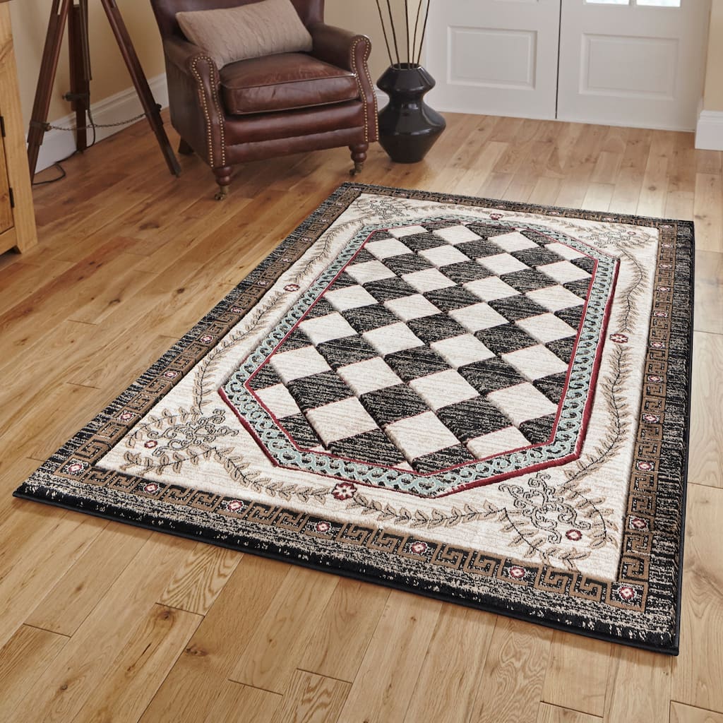 Glamour Collection Polypropylene Area Rug