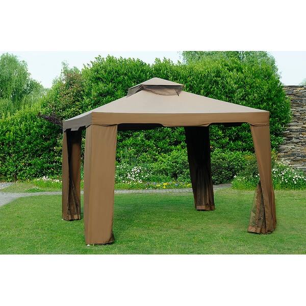 Shop Sunjoy Replacement Mosquito Netting For L Gz816pst 10x10 Avalon Gazebo Overstock 20749154