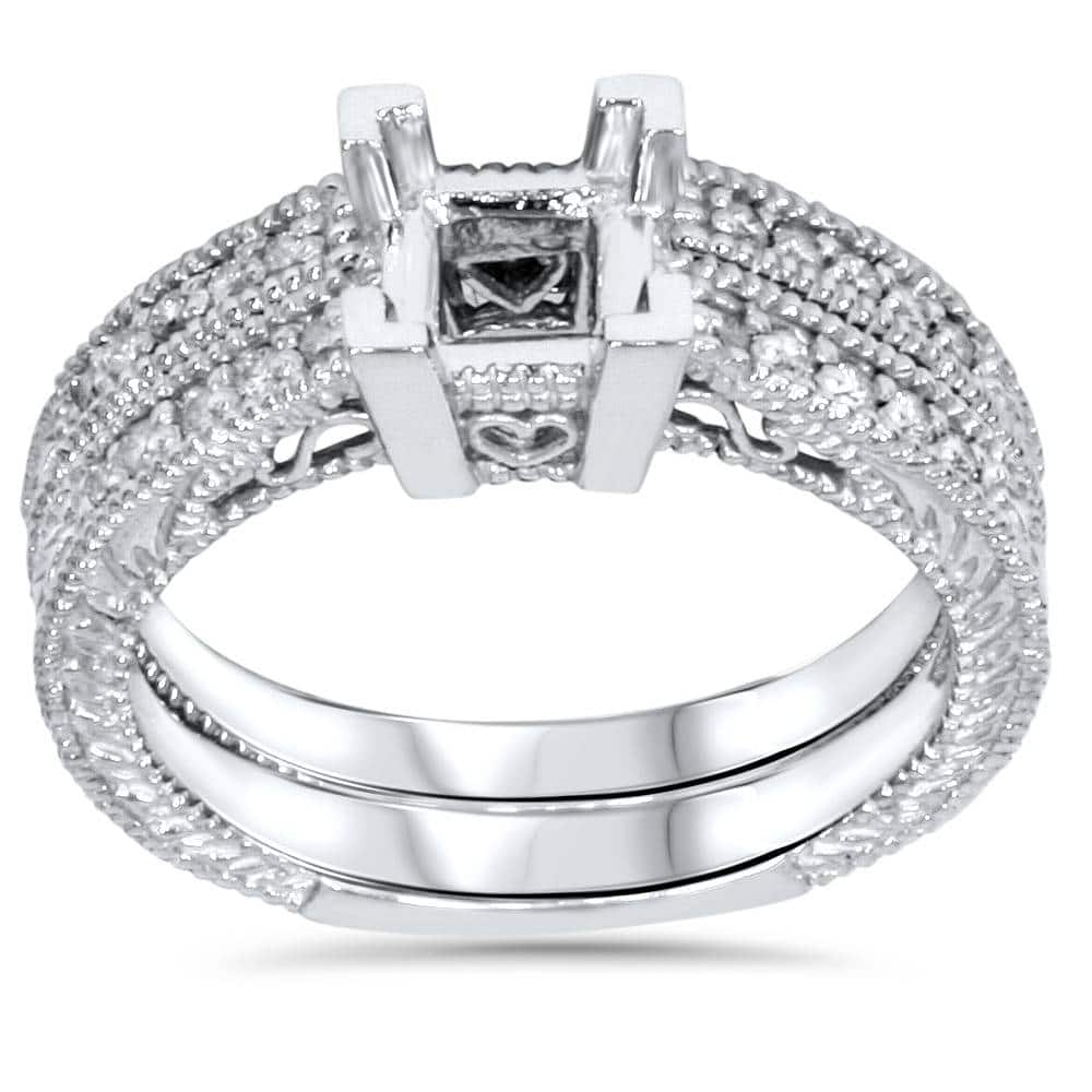 1/4ct Princess Cut Diamond Engagement Ring Setting