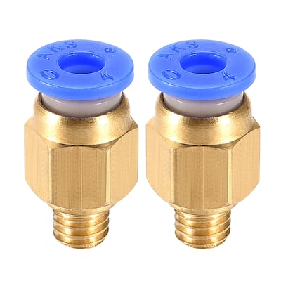 M6 Tube Fitting for 3D Printer Push Fixings,for 4mm Tube 1.75mm Filament 2pcs - 6.5 FT /2 Meter