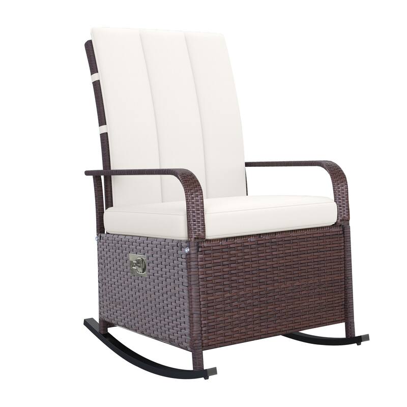 Outsunny Wicker Outdoor Rocking Chair (Excluding the table)