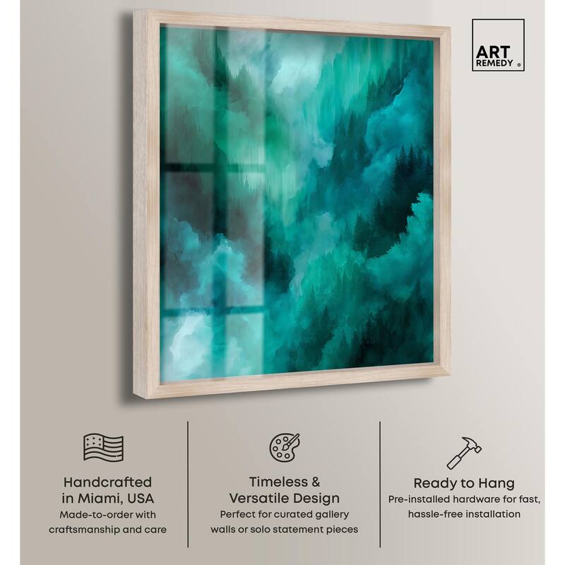 Textured Teal II Shadowbox by Art Remedy