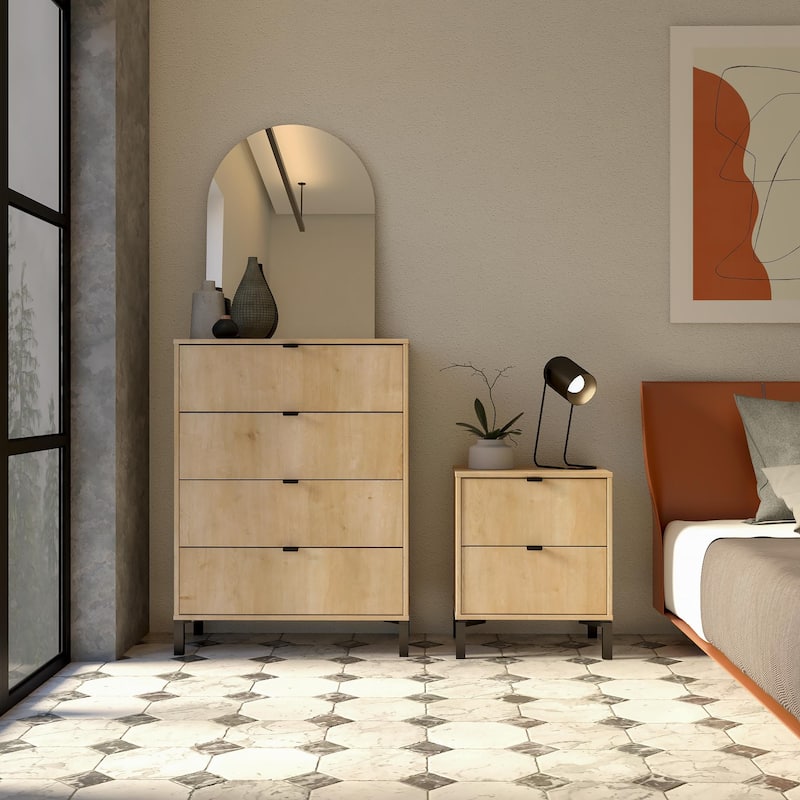 Minimalist 2-Drawer Nightstand