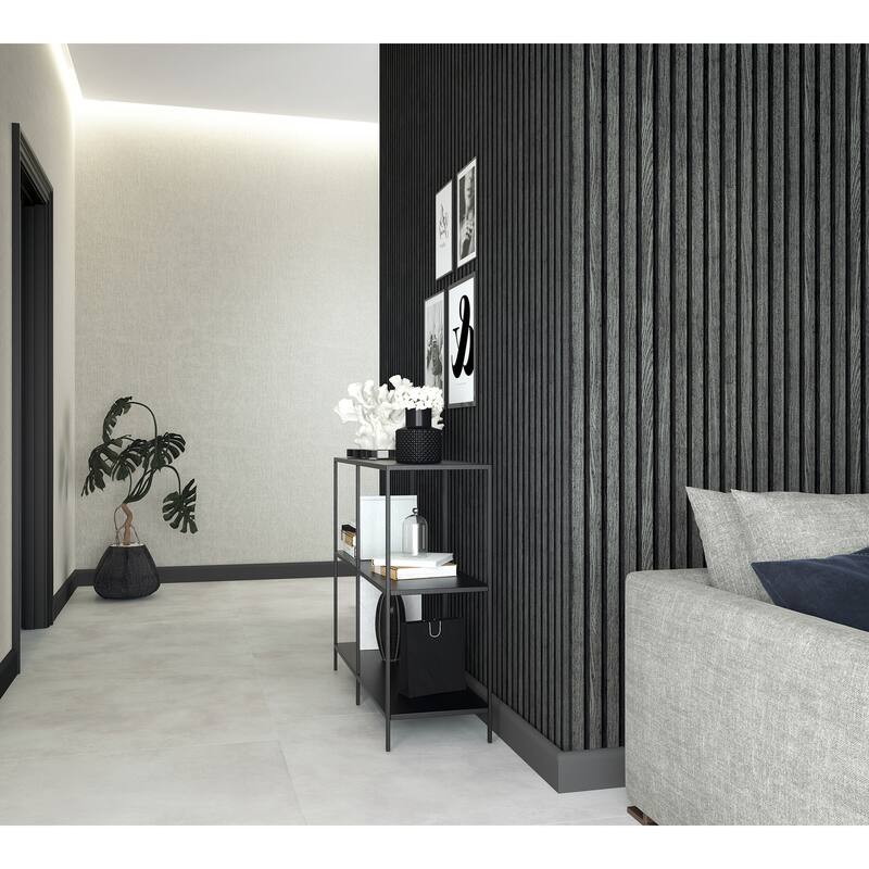 Galerie Wallcoverings Eden Collection Wood Slat Stripe Vinyl on Non-Woven Matte Wallpaper Roll