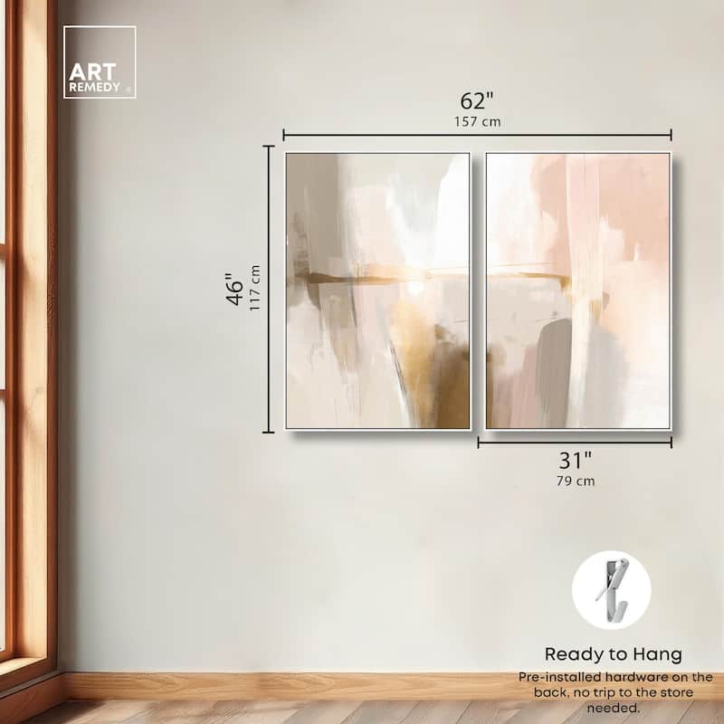 Meditative Hues I Canvas Set of 2 by Art Remedy