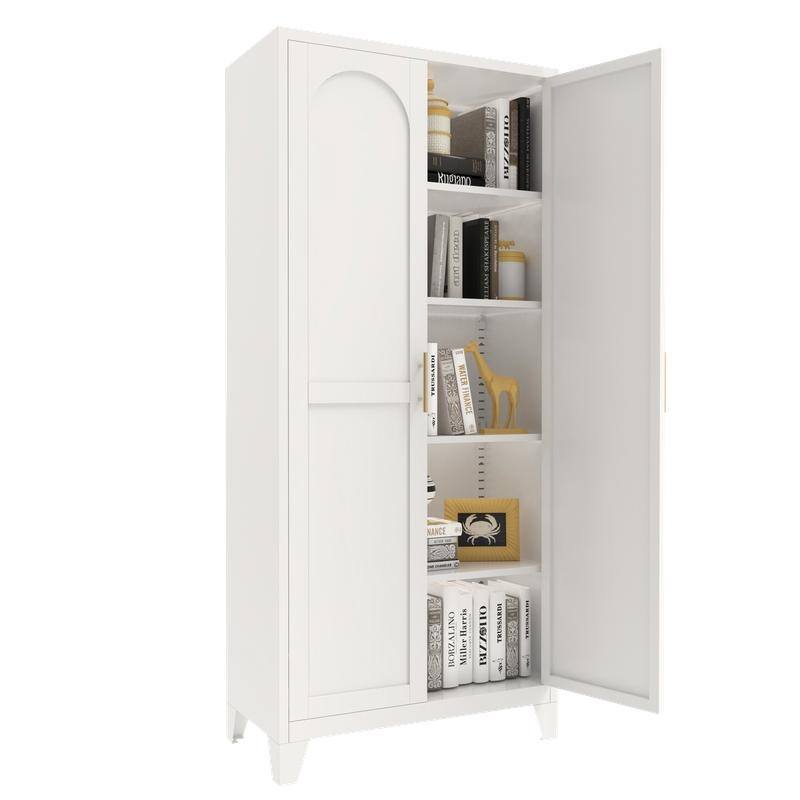Two-Door Metal Storage Cabinet with Adjustable Shelves – Perfect for Bedroom, Living Room, or Kitchen‌