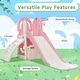 preview thumbnail 11 of 25, 4 in 1 Toddler Climber and Slide Set, Kids Playground Climber Freestanding Slide Playset with Basketball Hoop Play Combination