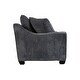 preview thumbnail 4 of 5, Porter Designs Ryland Contemporary Deep-Seated Chenille Loveseat, Gray