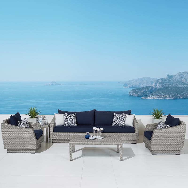 Cannes 6 Piece Sunbrella Outdoor Patio Sofa & Club Chair Set
