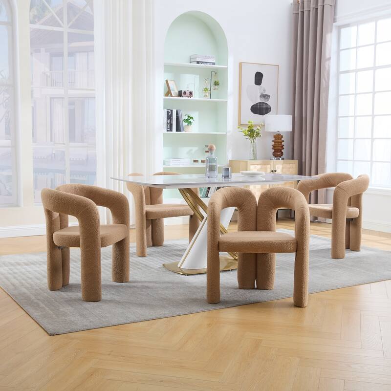 Velvet Fabric Upholstered Accent Chair Set of 2