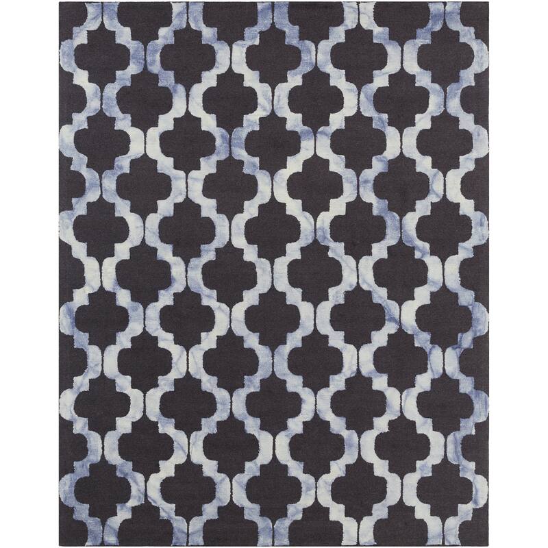 Hand-Hooked Rushden Moroccan Trellis Wool Area Rug