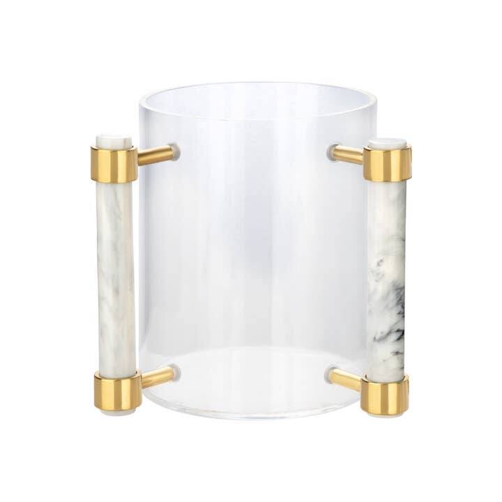 Acrylic Wash Cup with White/Clear/Marble/Black Handles