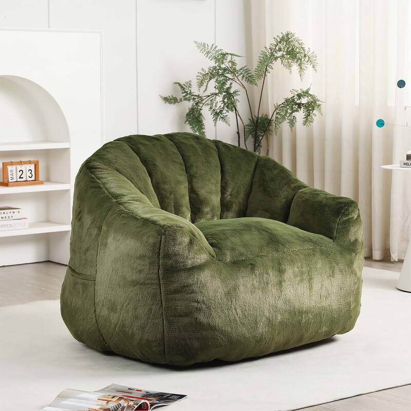 Comfy Bean Bag Sofa Chair with Armrests for Ultimate Relaxation in Living Room and Bedroom