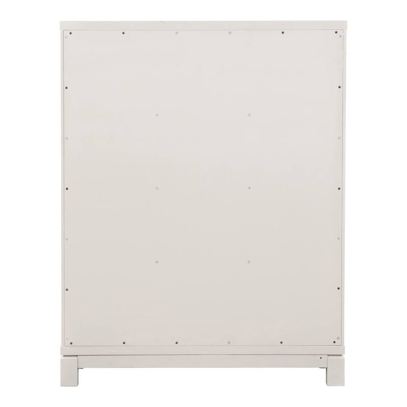 Furniture of America Nansice Modern Weathered Grey 5-Drawer Solid Wood Chest