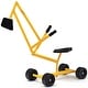 preview thumbnail 1 of 7, Children’s Outdoor Ride-On Excavator Toy with 360 Degree Swivel Seat and All-Terrain Wheels - 34.6" x 13" x 17.2"
