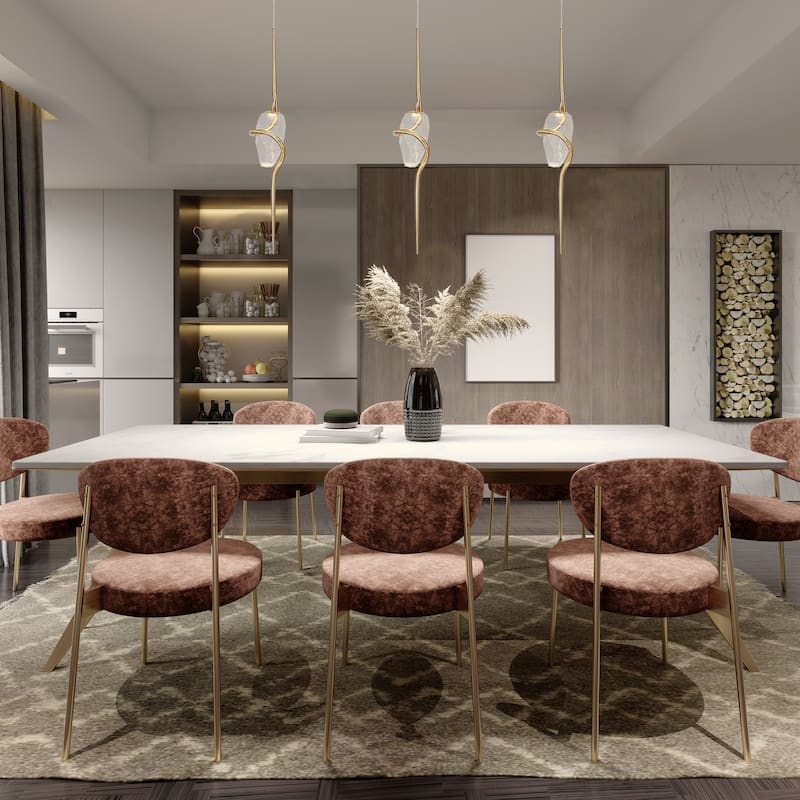 Modern Gold LED 1-Light Pendant Light with Art Deco for Kitchen Island