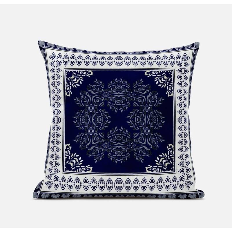 HomeRoots 20"x20" Muted Magenta Cream Blown Seam Suede Geometric Throw Pillow