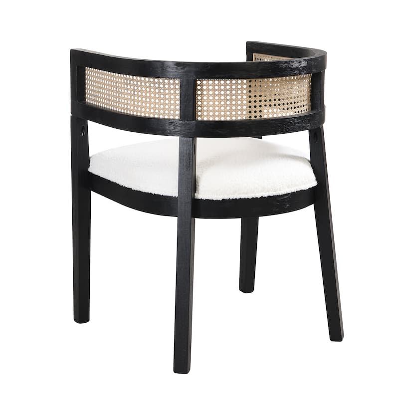 Halea Farmhouse Rubberwood Dining Chairs with Cane Back (Set of 2) by Christopher Knight Home