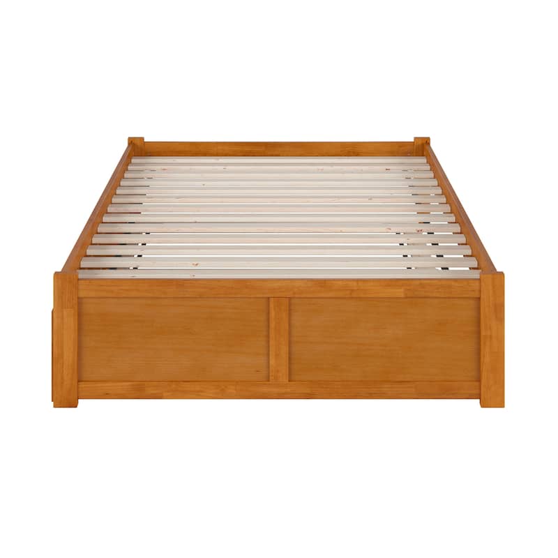 AFI Concord Full Platform Bed with Footboard & Full Trundle