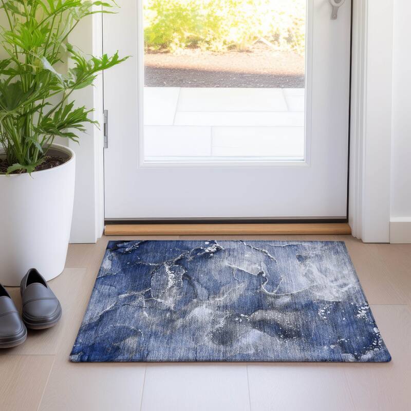 Alto Contemporary Abstract Weather Resistant Timeless Fusion Outdoor Rug