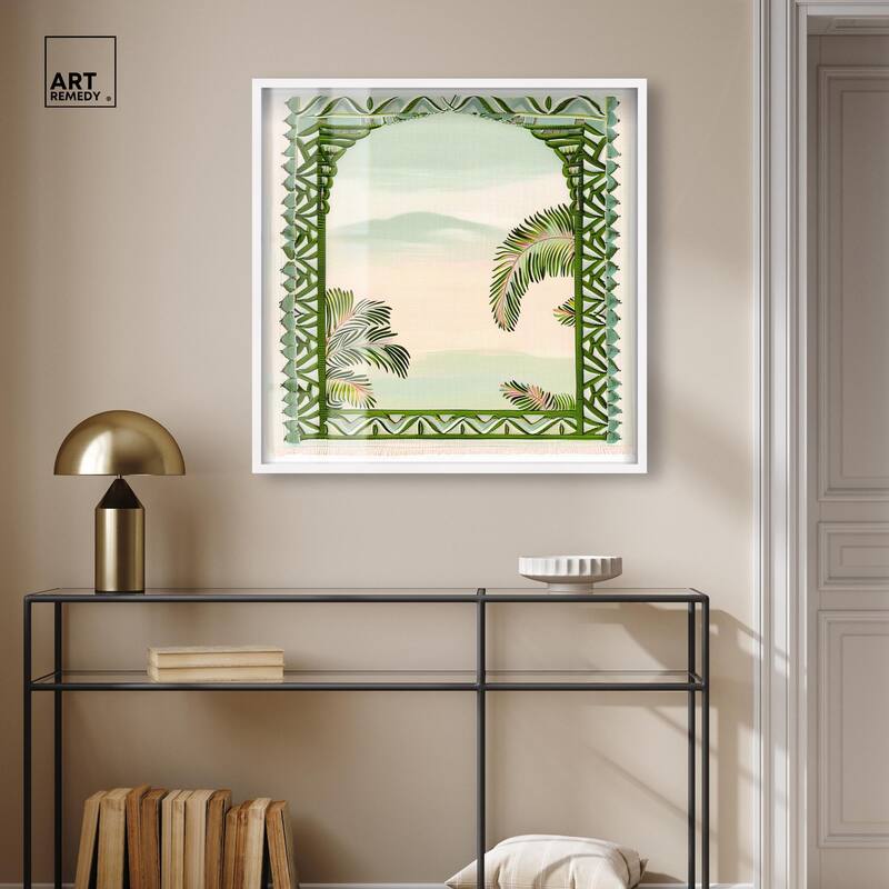 Palm View Vista Shadowbox by Art Remedy