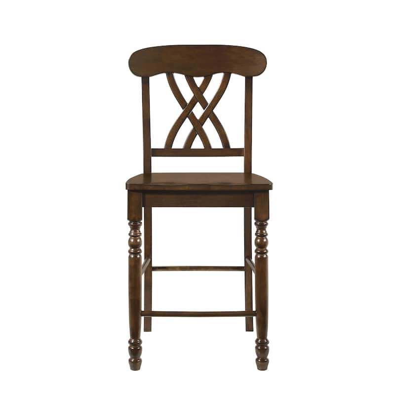 Dylan Walnut Finish Counter Height Chair (Set of 2)