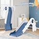 preview thumbnail 15 of 18, Gymax 3 in 1 Toddler Slide w/Basketball Hoop & Basketball Foldable